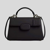 COACH Eliza Top Handle Bag With Leather Covered Closure Black CT852