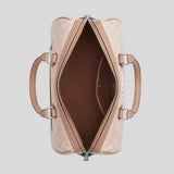 COACH Rowan Large Satchel Bag In Signature Canvas Sand/Taupe CV959