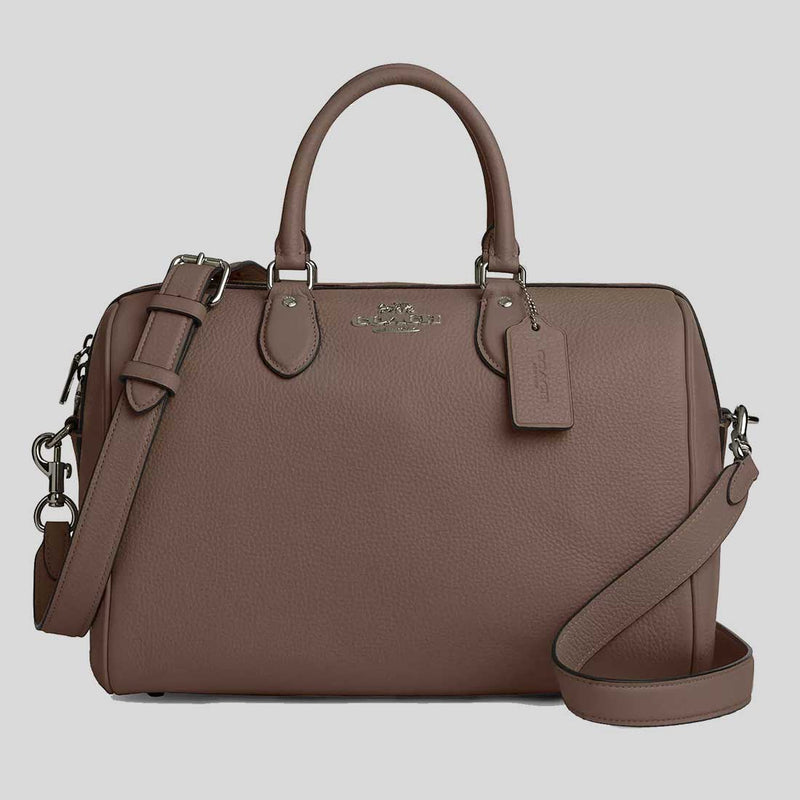 COACH Rowan Large Satchel Bag Dark Stone CV960