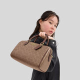 COACH Rowan Satchel Bag In Signature Canvas Tan/Brown CV961