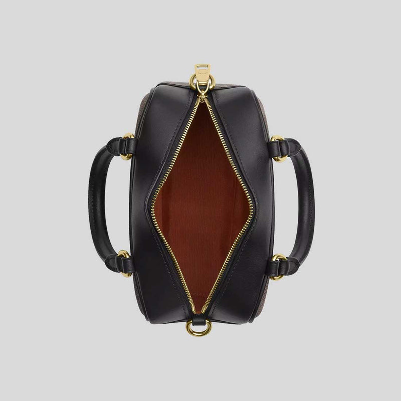 COACH Satchel Crossbody Bag In Signature Canvas Walnut/Black CW197