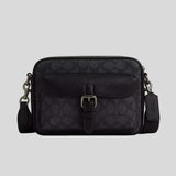 COACH Warner Crossbody Bag In Signature Canvas Charcoal/Black CW217