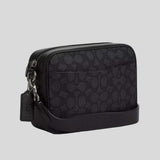 COACH Warner Crossbody Bag In Signature Canvas Charcoal/Black CW217