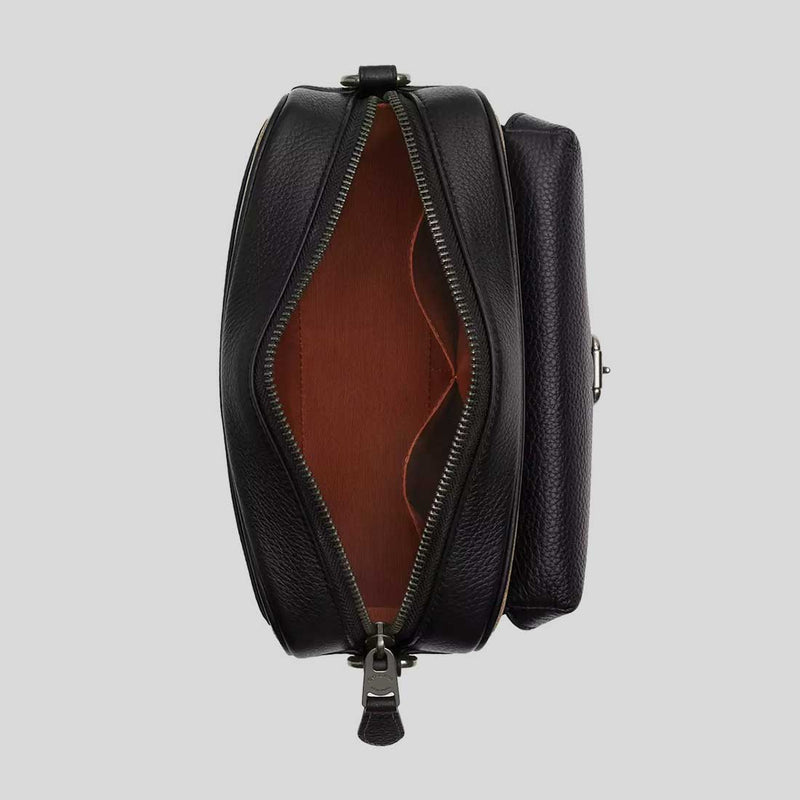 COACH Warner Crossbody Bag In Signature Canvas Tan/Black CW217