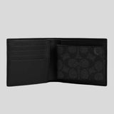 COACH 3 In 1 Wallet In Signature Canvas With Varsity Stripe Charcoal/Denim/Chalk CW385