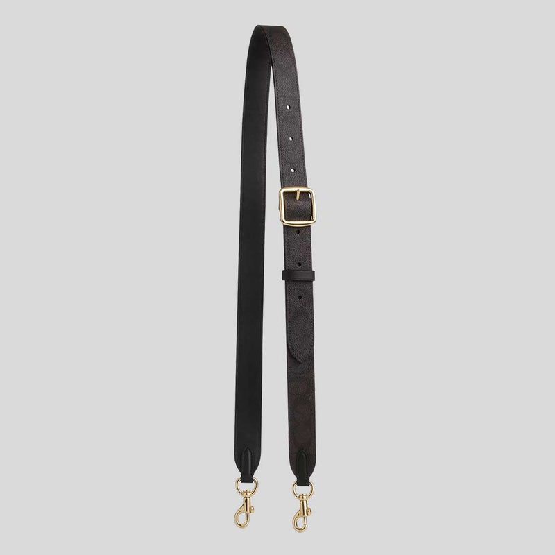 COACH Reversible Strap In Signature Canvas Walnut/Black CX070