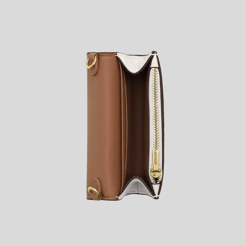 COACH Mini Envelope Wallet With Strap In Signature Canvas Sand/Chalk CX162