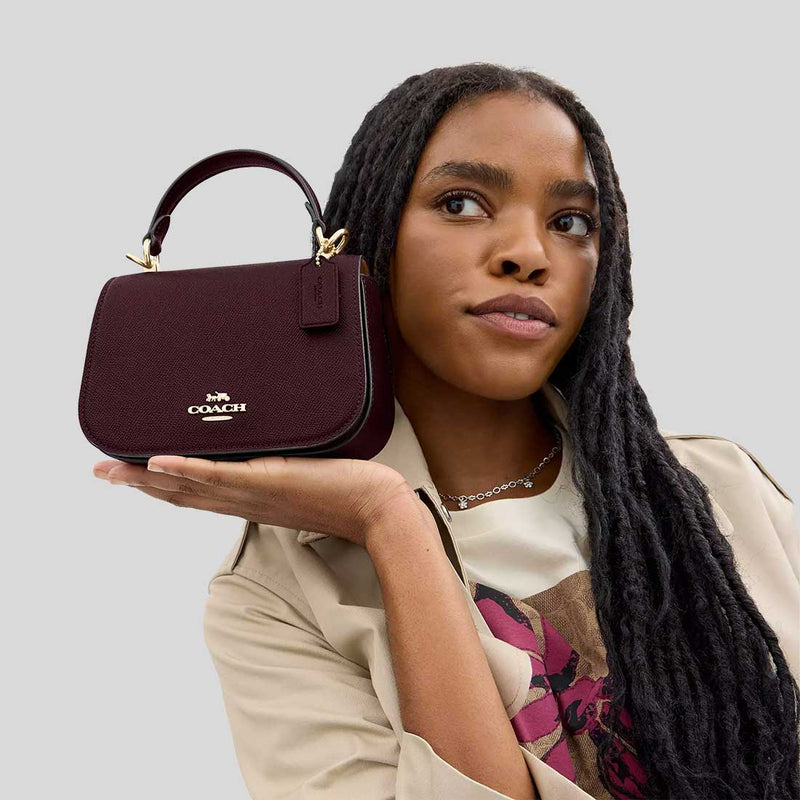 COACH Lysa Top Handle Bag Merlot CX575
