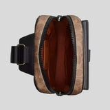 COACH Track Pack In Signature Canvas Tan/Black CX880
