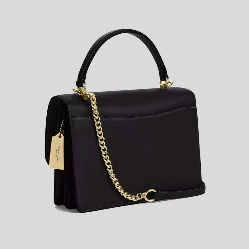 COACH Klare Top Handle Bag In Signature Canvas Walnut/Black CY687