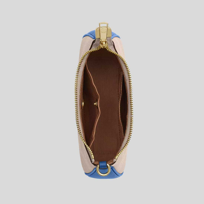 COACH Teri Mini Crossbody Bag In Signature Canvas With Coach Graphic Sand/Pacific Bright Mineral CY734