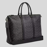 COACH Caleb Work Bag In Signature Canvas Charcoal/Black CY770