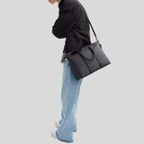 COACH Caleb Work Bag In Signature Canvas Charcoal/Black CY770
