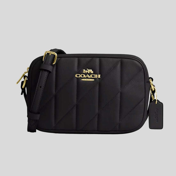 COACH Mini Jamie Camera Bag With Quilting Black CY779