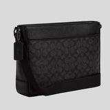 COACH District Crossbody Bag In Signature Canvas Charcoal/Black CY824