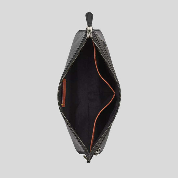 COACH Carry All Pouch In Signature Canvas Charcoal/Black CY985
