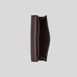 COACH Flap Card Case In Signature Canvas Walnut/Black CZ272