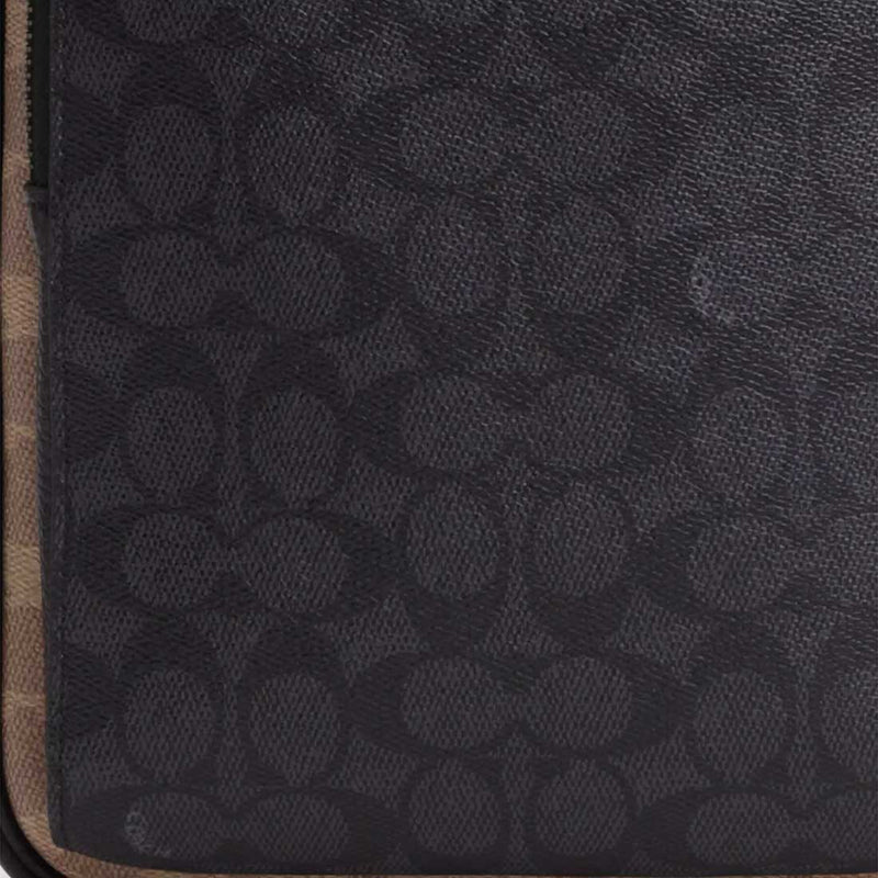 COACH Ethan Pack In Blocked Signature Canvas Tan/Charcoal/Black CZ394