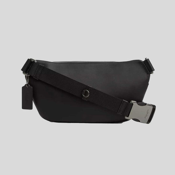 COACH Elias Belt Bag In Signature Canvas Charcoal/Black CZ400