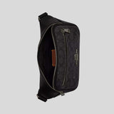 COACH Elias Belt Bag In Signature Canvas Charcoal/Black CZ400