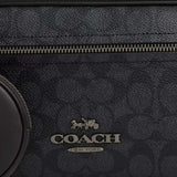 COACH Elias Belt Bag In Signature Canvas Charcoal/Black CZ400