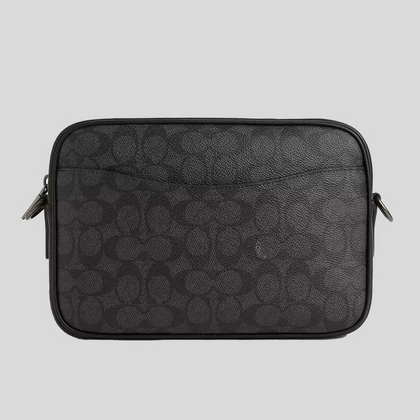 COACH Elias Crossbody In Signature Canvas Charcoal/Black CZ401