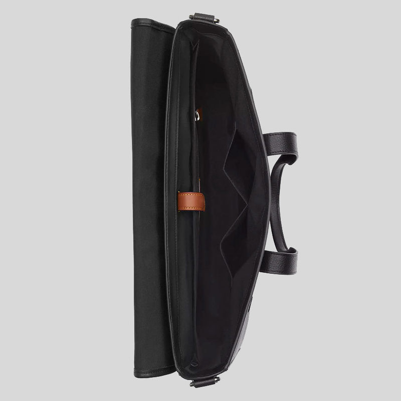 COACH Sullivan Portfolio Brief In Signature Canvas Charcoal/Black CZ402
