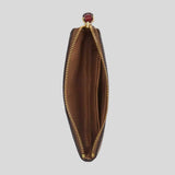 COACH Corner Zip Wristlet In Signature Canvas With Cherry Print Tan Multi CZ450