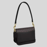 COACH Quinn Bag In Signature Canvas Gold/Walnut/Black CZ770