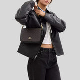COACH Quinn Bag In Signature Canvas Gold/Walnut/Black CZ770