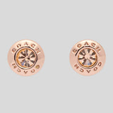 COACH Open Circle Stone Stud Earrings Rose Gold F54516