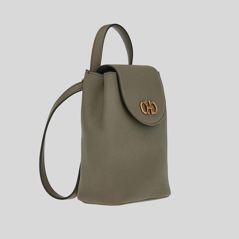 Salvatore Ferragamo Calf Leather Small Gancini Crossbody Bag/Backpack