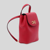 Salvatore Ferragamo Calf Leather Small Gancini Crossbody Bag/Backpack Robes 0755109