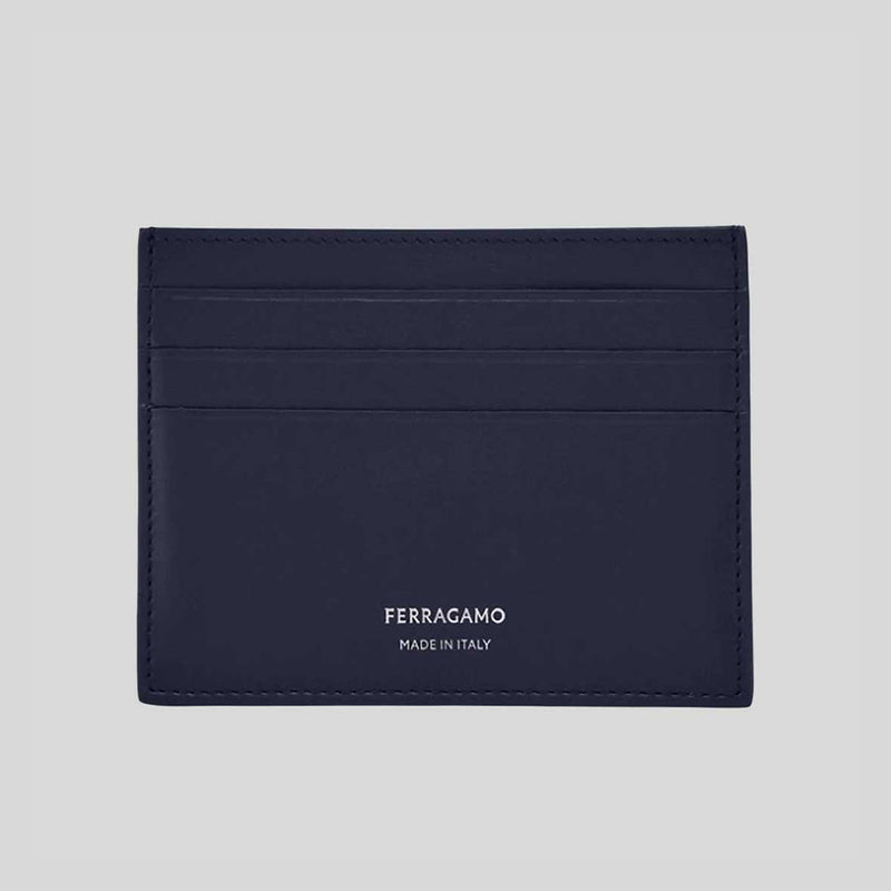 FERRAGAMO Classic Men's Credit Card Holder Midnight 776819