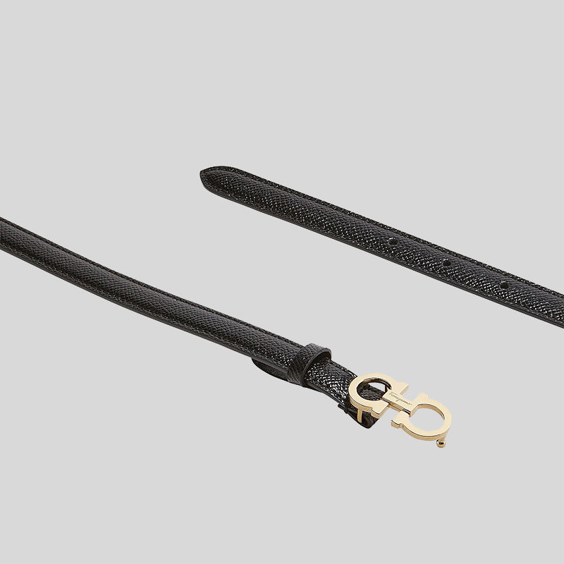 Ferragamo Women's Sized Gancini Belt Black 675180
