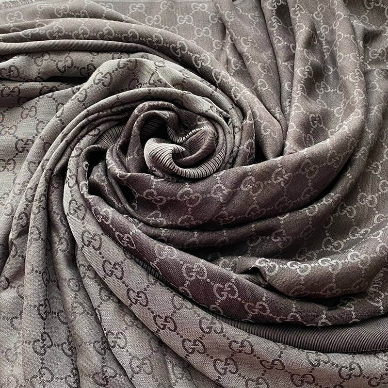 GUCCI Signature Logo GGWEB Scarf/Wrap Dark Brown 281942