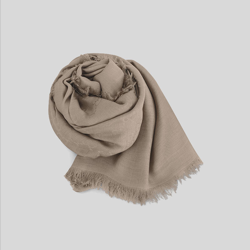 GUCCI Signature Logo GGWEB Scarf/Wrap Brown 387563