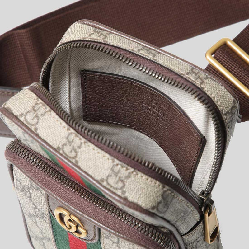 GUCCI Ophidia GG Mini Shoulder Bag Beige Ebony 752565