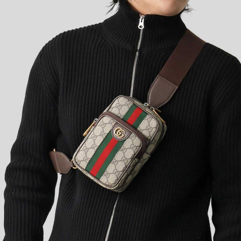 GUCCI Ophidia GG Mini Shoulder Bag Beige Ebony 752565