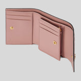 GUCCI Gilbert Calf Leather GG Trifold Wallet Dusty Rose 772793