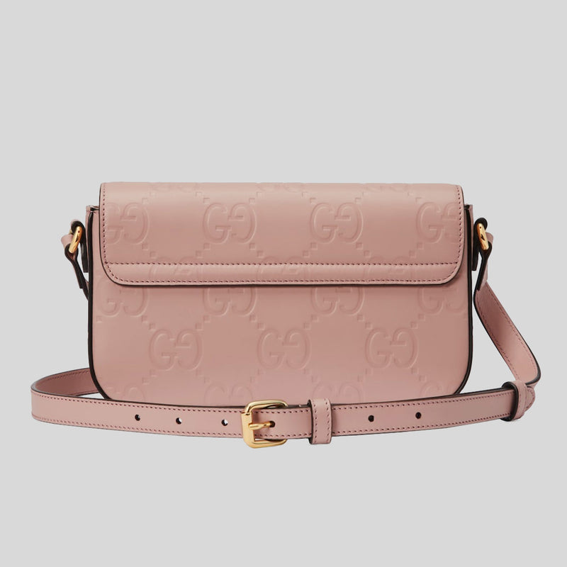 GUCCI Gilbert Calf Mini Shoulder/Crossbody Bag Dusty Rose 772794