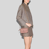 GUCCI Gilbert Calf Mini Crossbody Bag Dusty Rose 781554