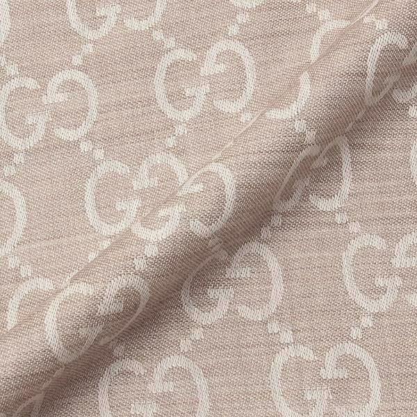 GUCCI Large Signature Logo GGWEB Scarf/Wrap Beige 165904