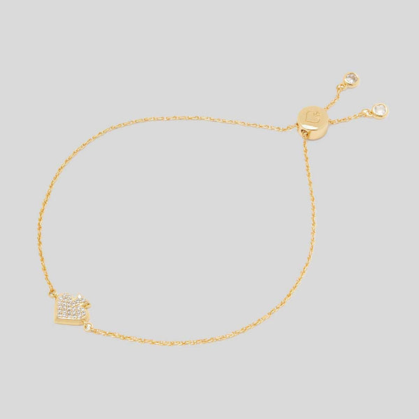 KATE SPADE Everyday Spade Pave Slider Bracelet Clear/Gold O0R00185
