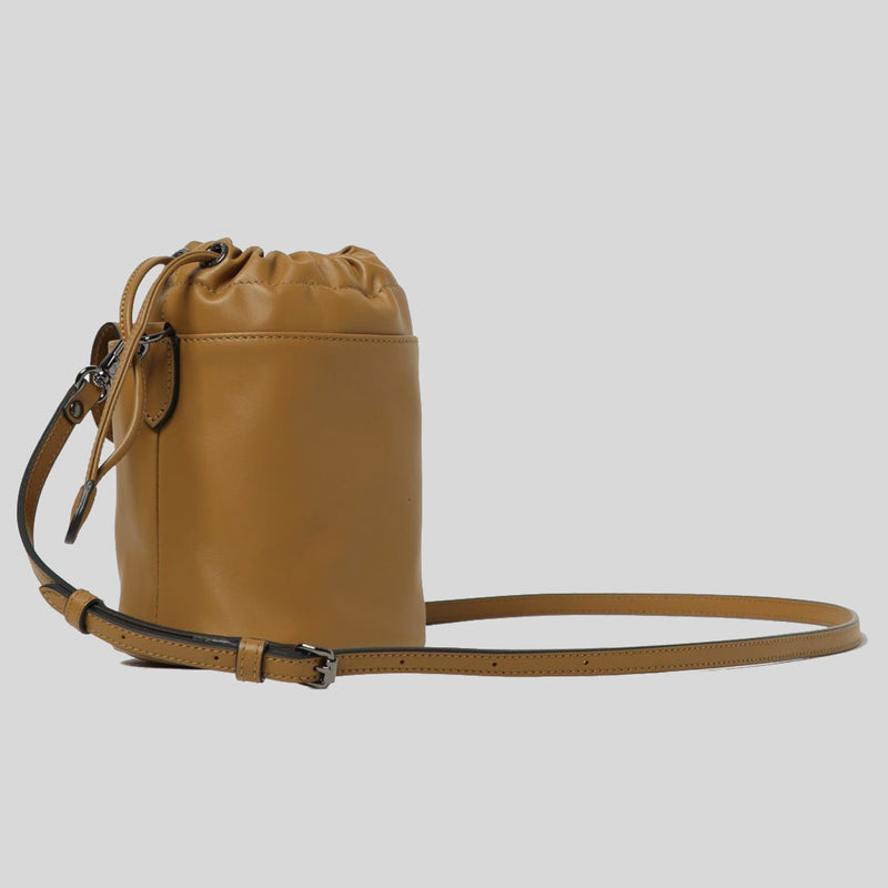 LONGCHAMP Le Pliage Extra XS Leather Bucket Bag Tabac 10317987