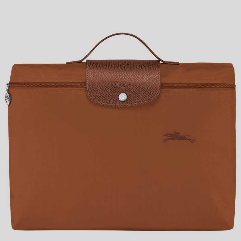 Longchamp Le Pliage Green Briefcase Cognac L2182919 lussocitta lusso citta