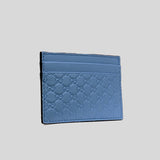 GUCCI Microguccissima Card Holder Blue 476010