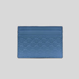 GUCCI Microguccissima Card Holder Blue 476010