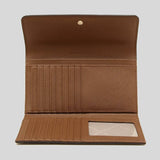 Michael Kors Jet Set Travel Large Trifold Wallet In Signature Coated Canvas Brown 35F8GTVF3B