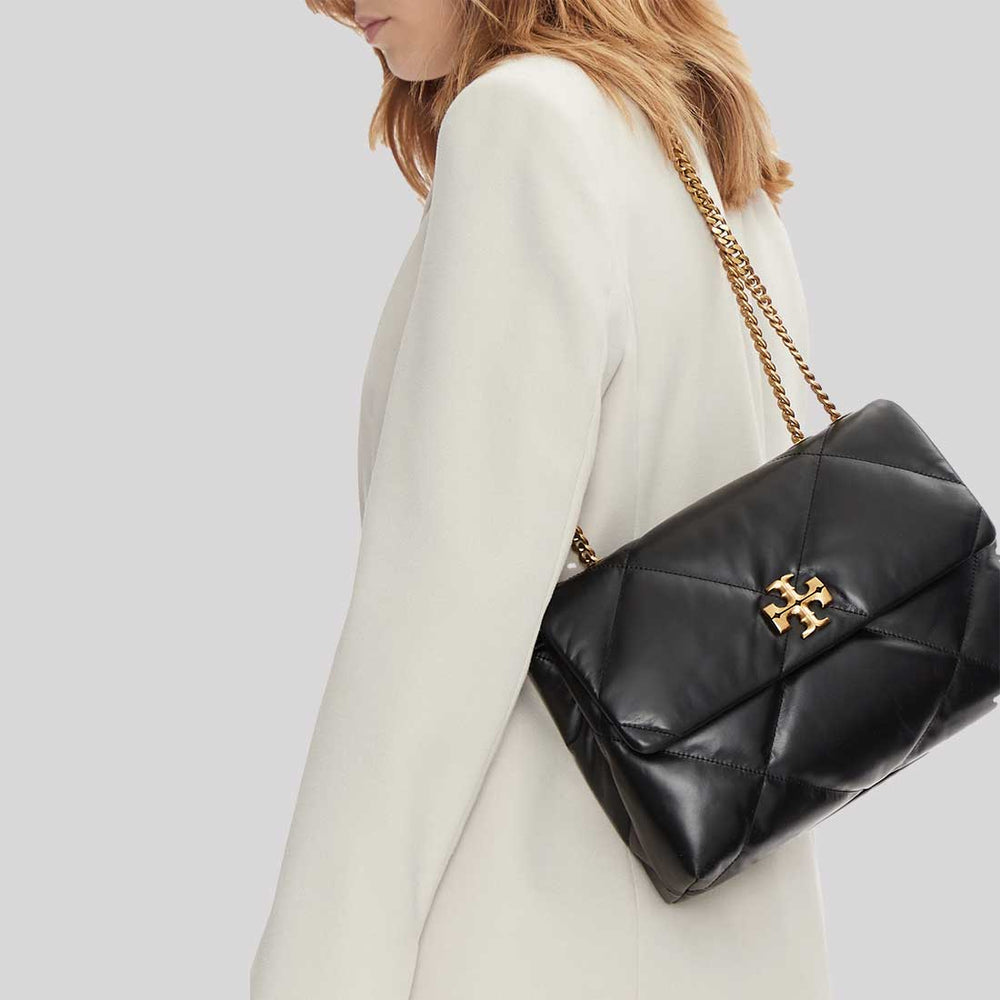 TORY BURCH Kira Diamond Quilt Convertible Shoulder Bag Black 154704